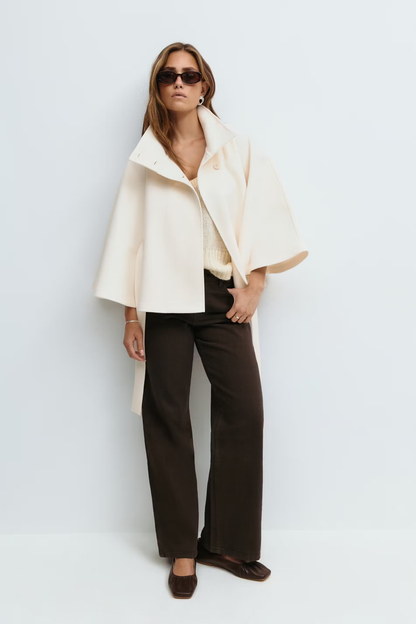 Damen Jacke Gürtel Weite Silhouette Modern