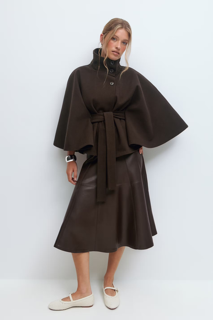 Damen Jacke Gürtel Weite Silhouette Modern