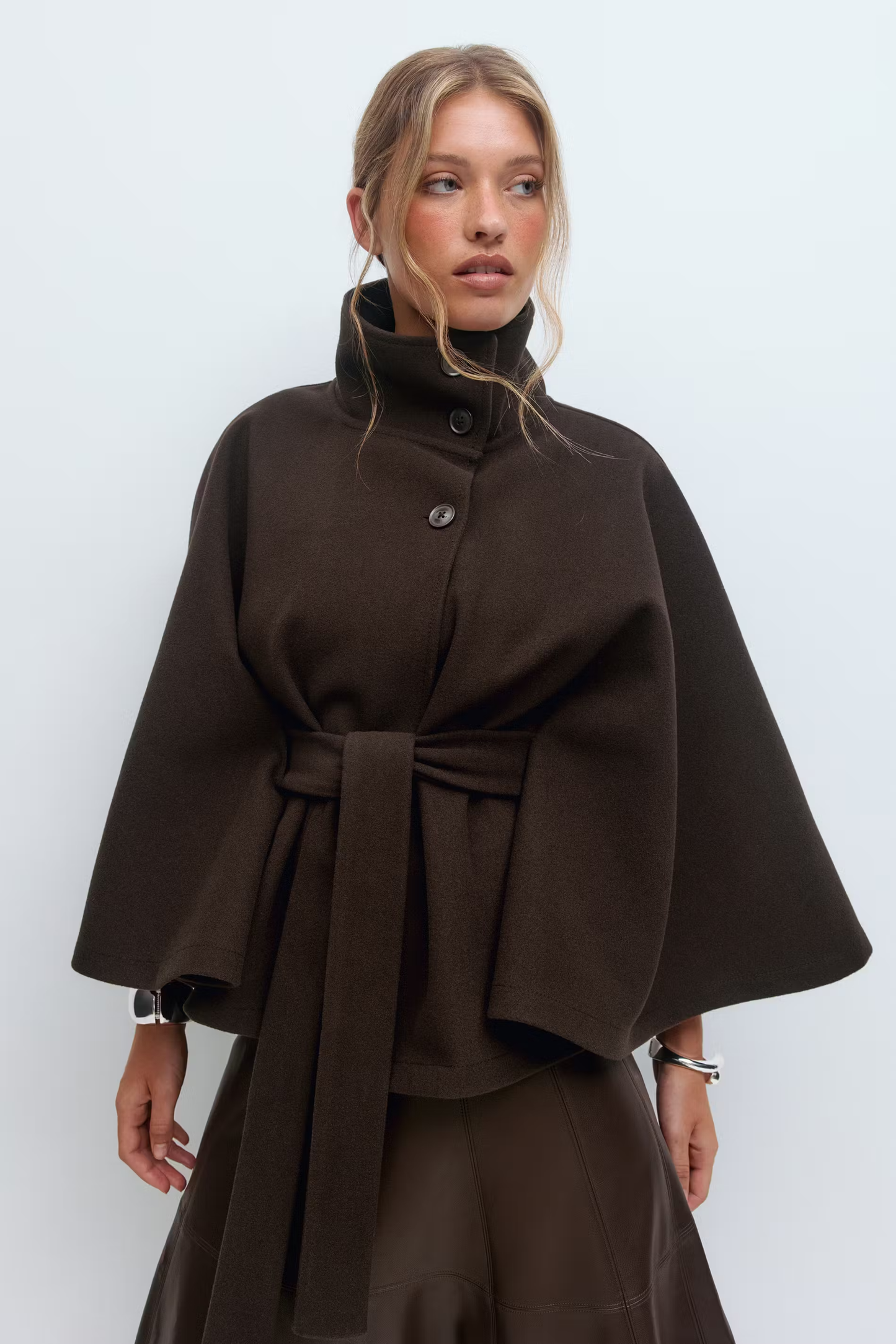 Damen Jacke Gürtel Weite Silhouette Modern