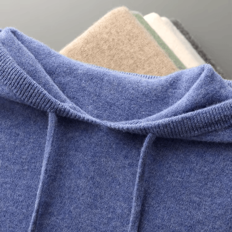 Herren Kaschmir-Hoodie Weich Beige