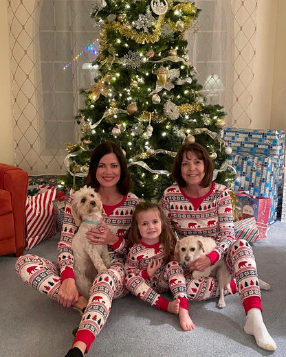 Weihnachtspajamas Familien-Set Bär Weihnachtsbaum XS-XXL