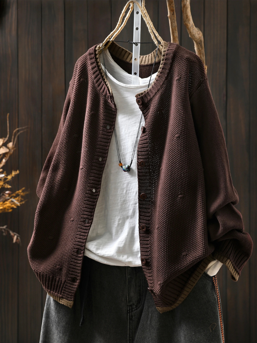 Isolde Texturierter Damen Cardigan