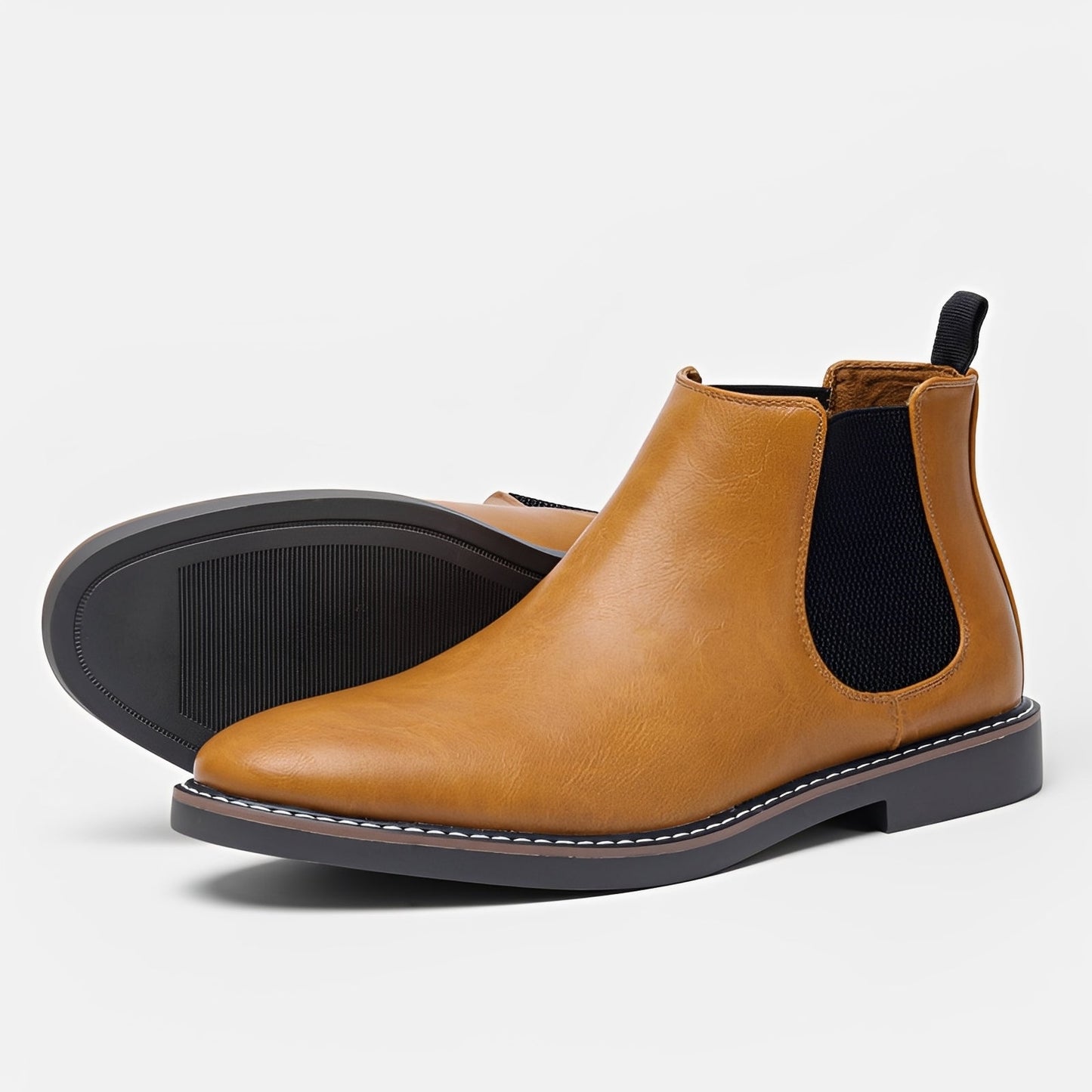 Herren Retro Chelsea Stiefel Ledern