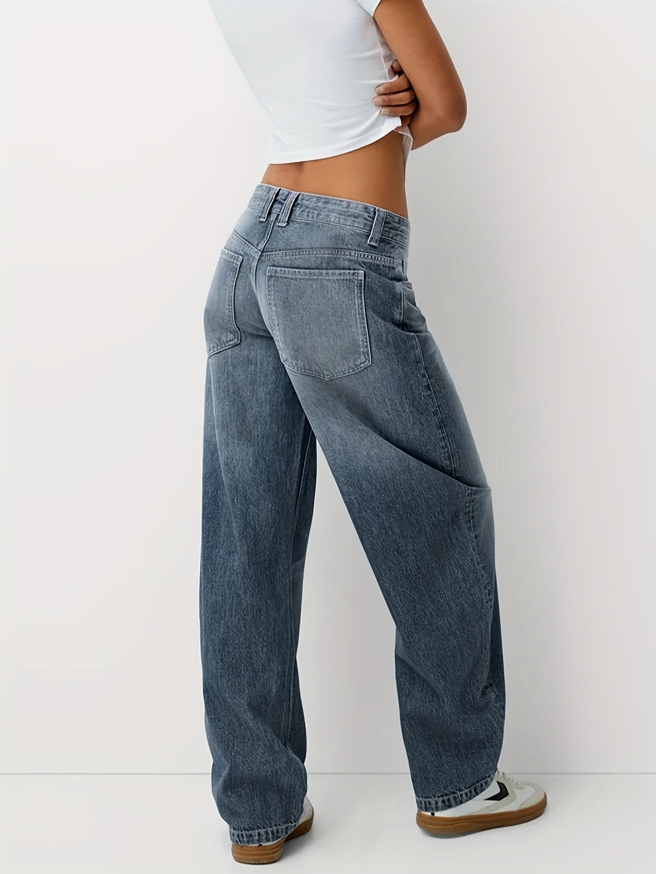 Damen Baggy Jeans Locker Geschnittene