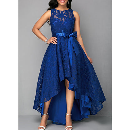 Norvielle Damen Asymmetrisches Spitzenkleid