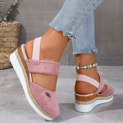 Damen Sandalen Auf Plattform Rutschfest Elastisch