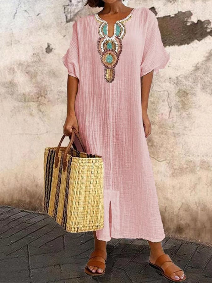 Norvielle Damen Kaftan-Kleid
