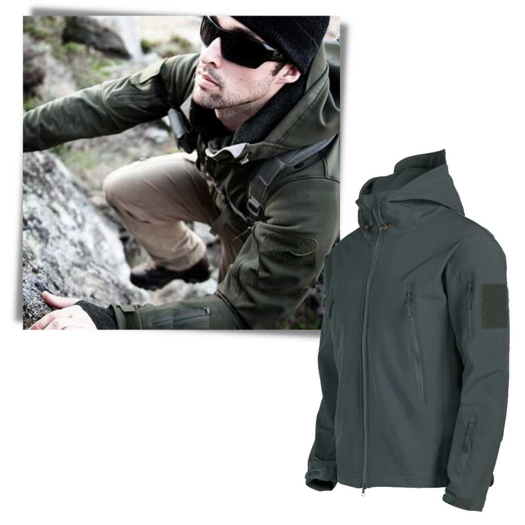 Taktisches Kampfjacket Militärstil Camo wird zu:
Taktisches