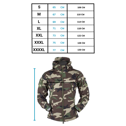 Taktisches Kampfjacket Militärstil Camo wird zu:
Taktisches