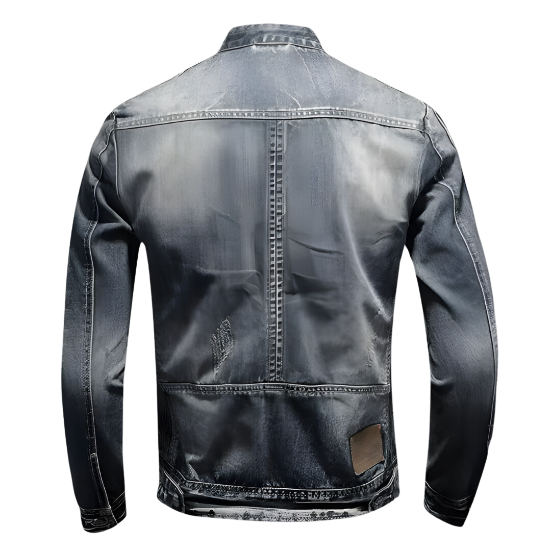 Norvielle Herren Jeansjacke Trendig Blau - Norvielle