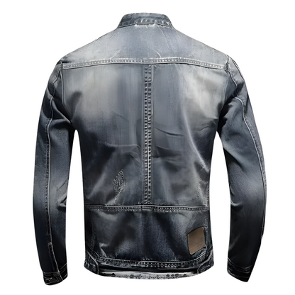 Norvielle Herren Jeansjacke Trendig Blau - Norvielle