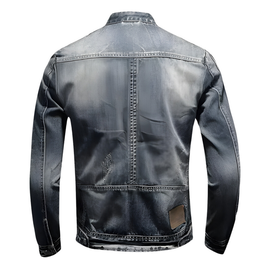 Norvielle Herren Jeansjacke Trendig Blau - Norvielle