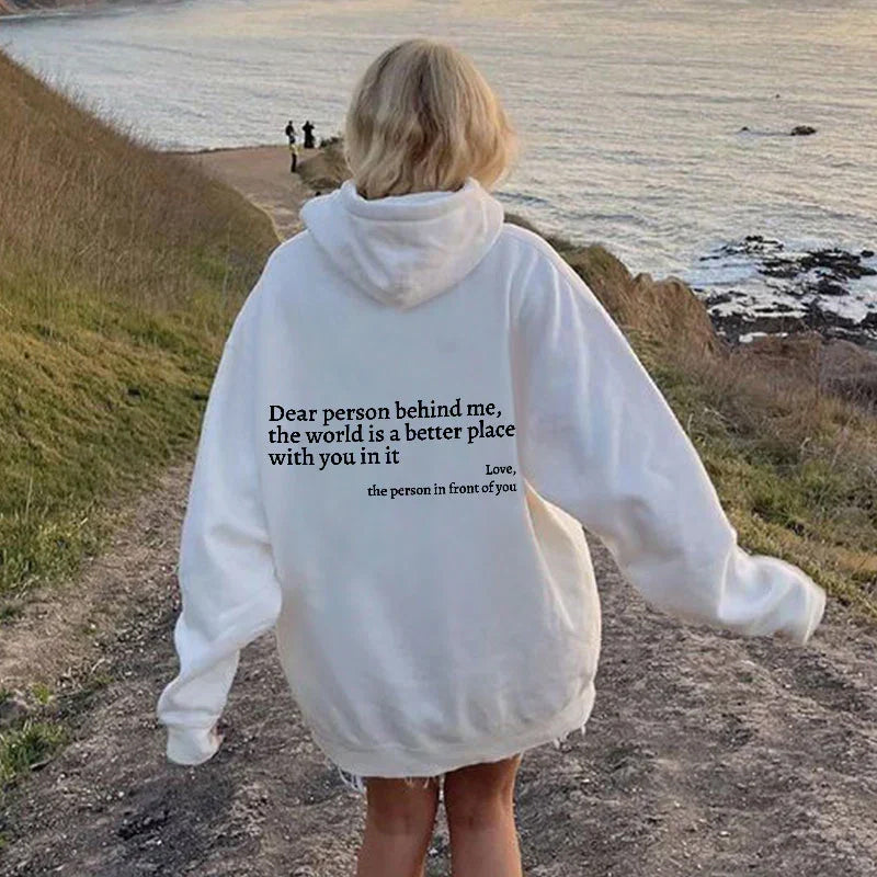Damen Oversize Hoodie Bedruckt Bequem - Norvielle