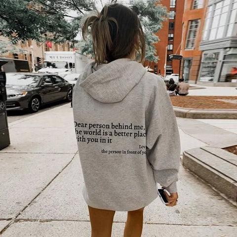 Damen Oversize Hoodie Bedruckt Bequem