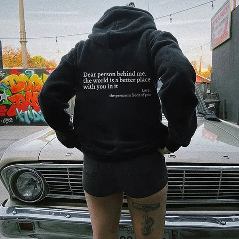 Damen Oversize Hoodie Bedruckt Bequem