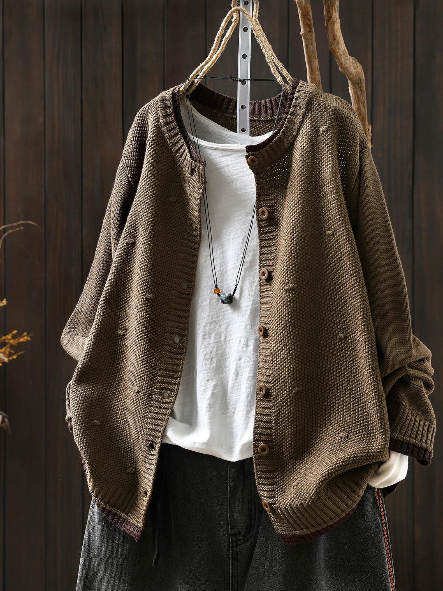 Isolde Texturierter Damen Cardigan