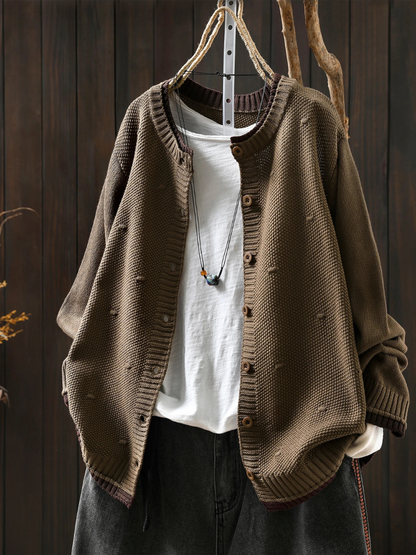 Isolde Texturierter Damen Cardigan