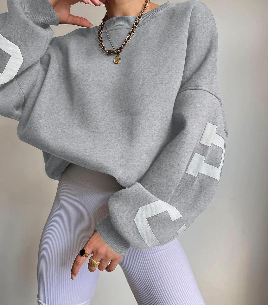 Damen Pullover Weite Passform Gleichmäßige Silhouette