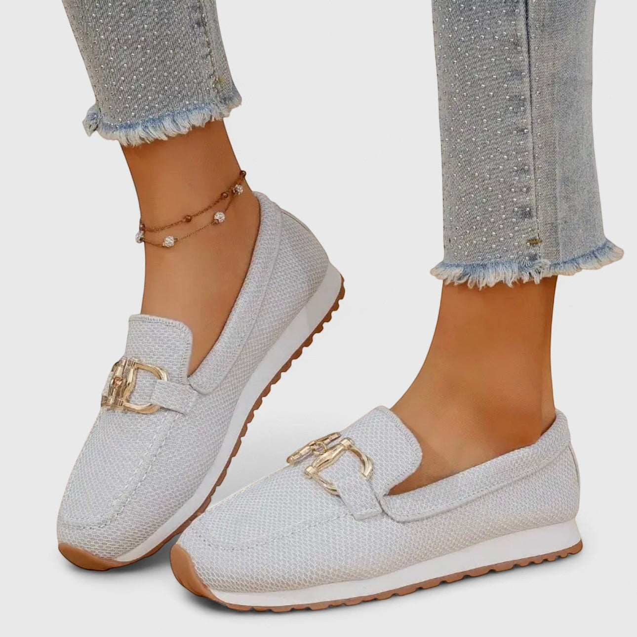 Damen Loafers Mesh Trense