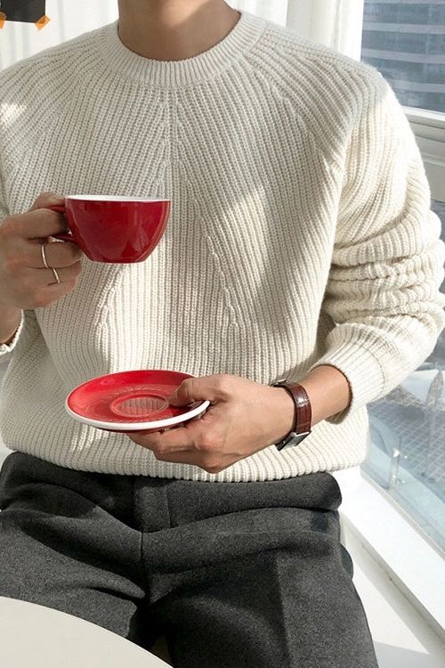 Norvielle Herren Gerippter Pullover Elegantes Design