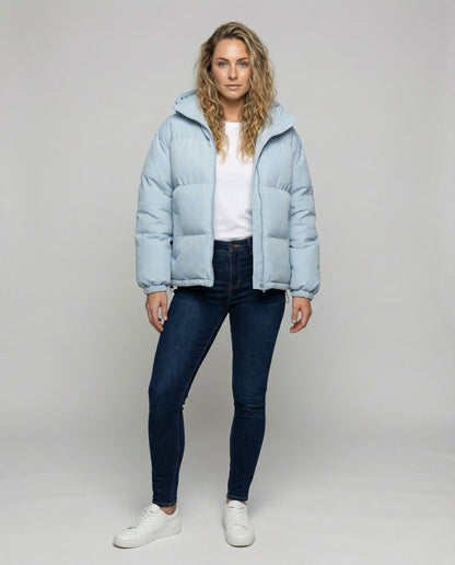 Damen Gepolsterte Winterjacke Mit Kapuze