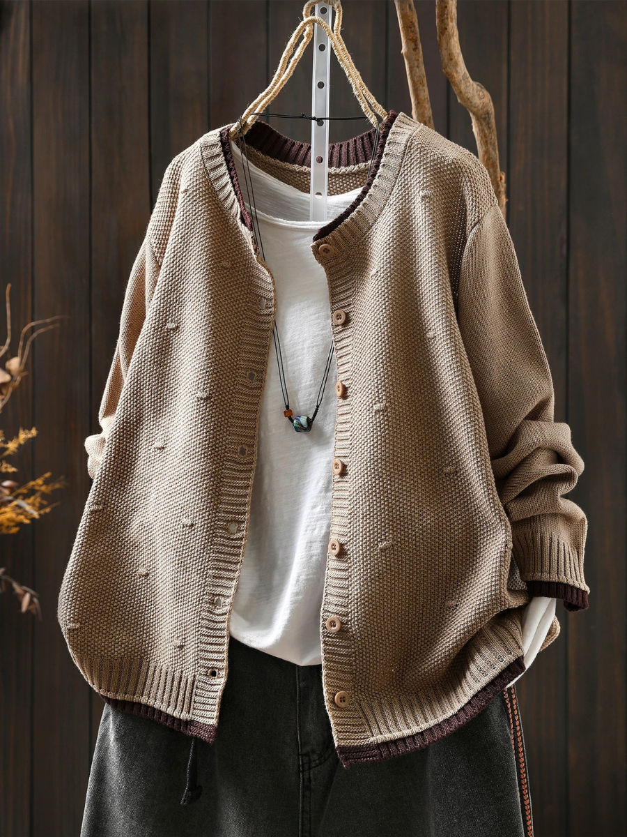 Isolde Texturierter Damen Cardigan