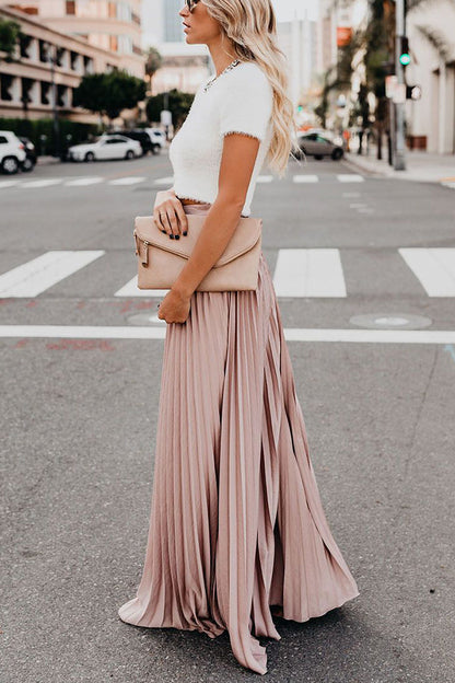 Norvielle Damen Maxi Rock Plissiert für Eternity