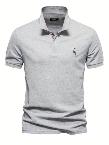 Herren Slim Fit Poloshirt Klassisch Weiß