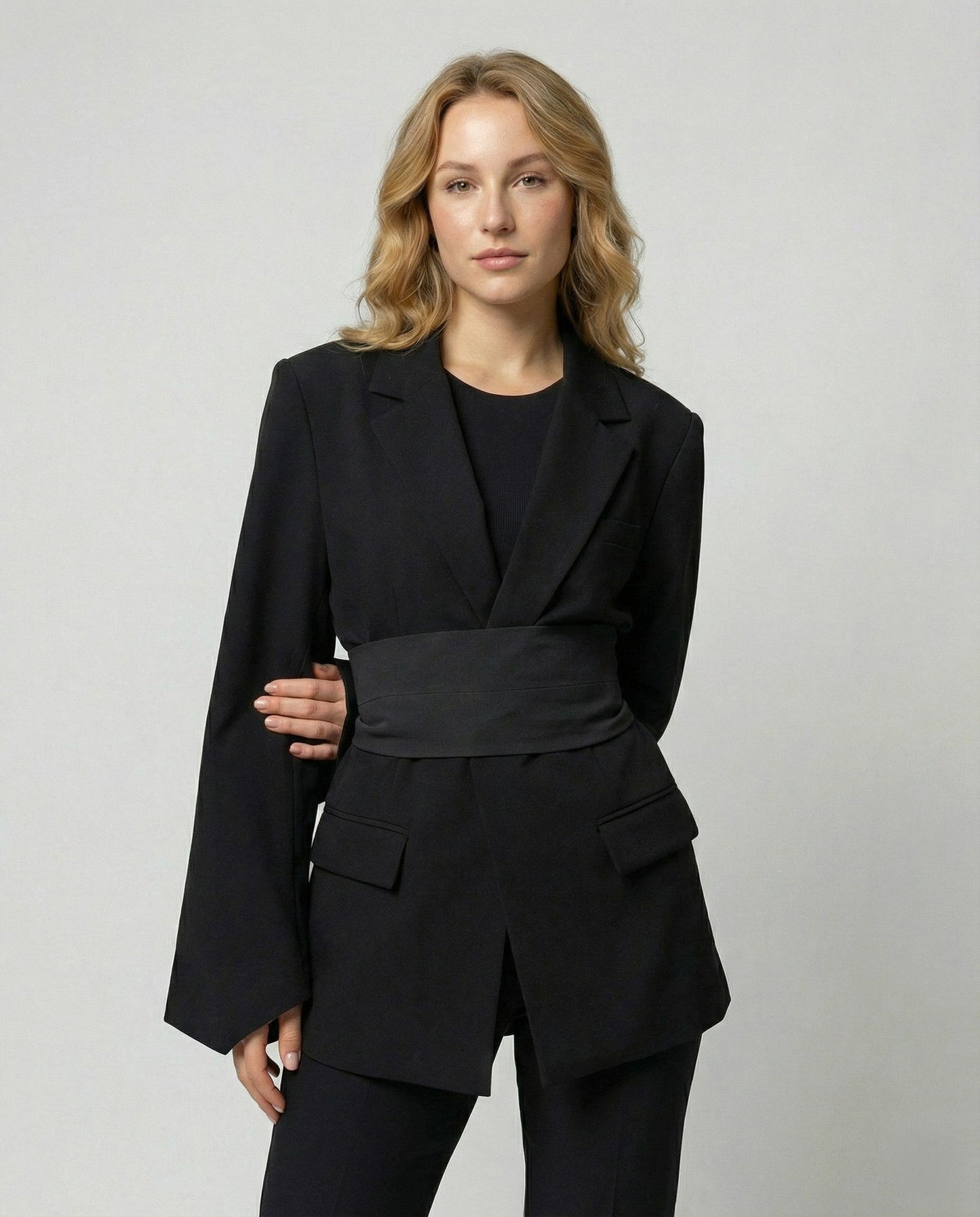 Damen Blazer Gürtel Tailliert - Norvielle