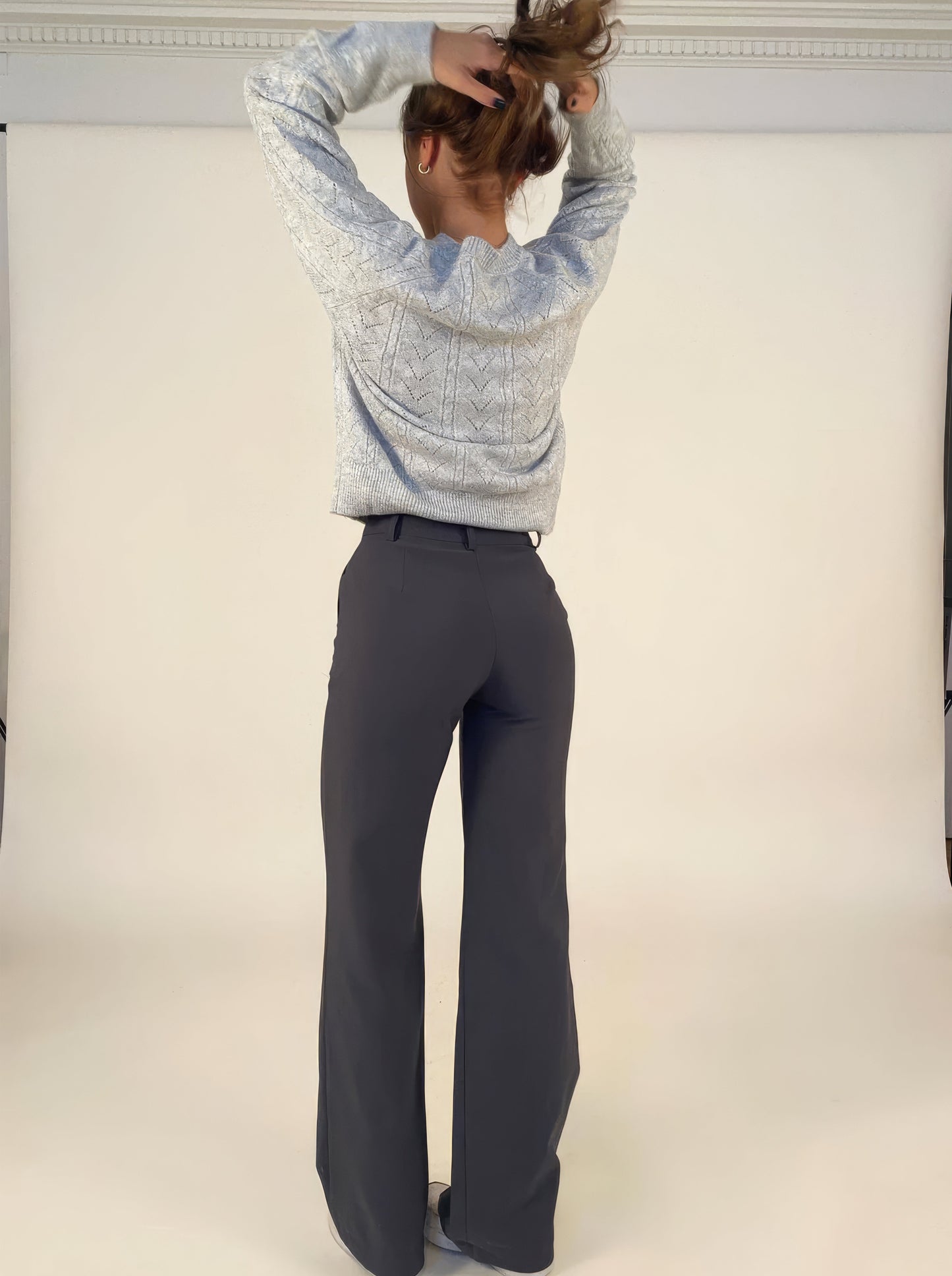 Damenhose Hohe Taille Gerade Beine