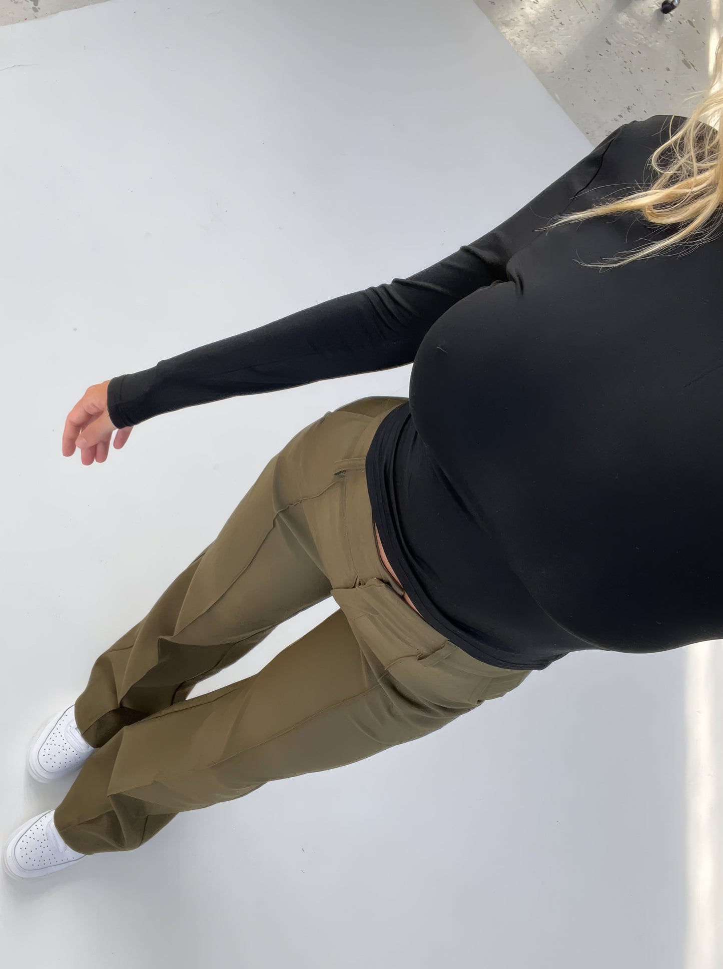 Damenhose Hohe Taille Gerade Beine
