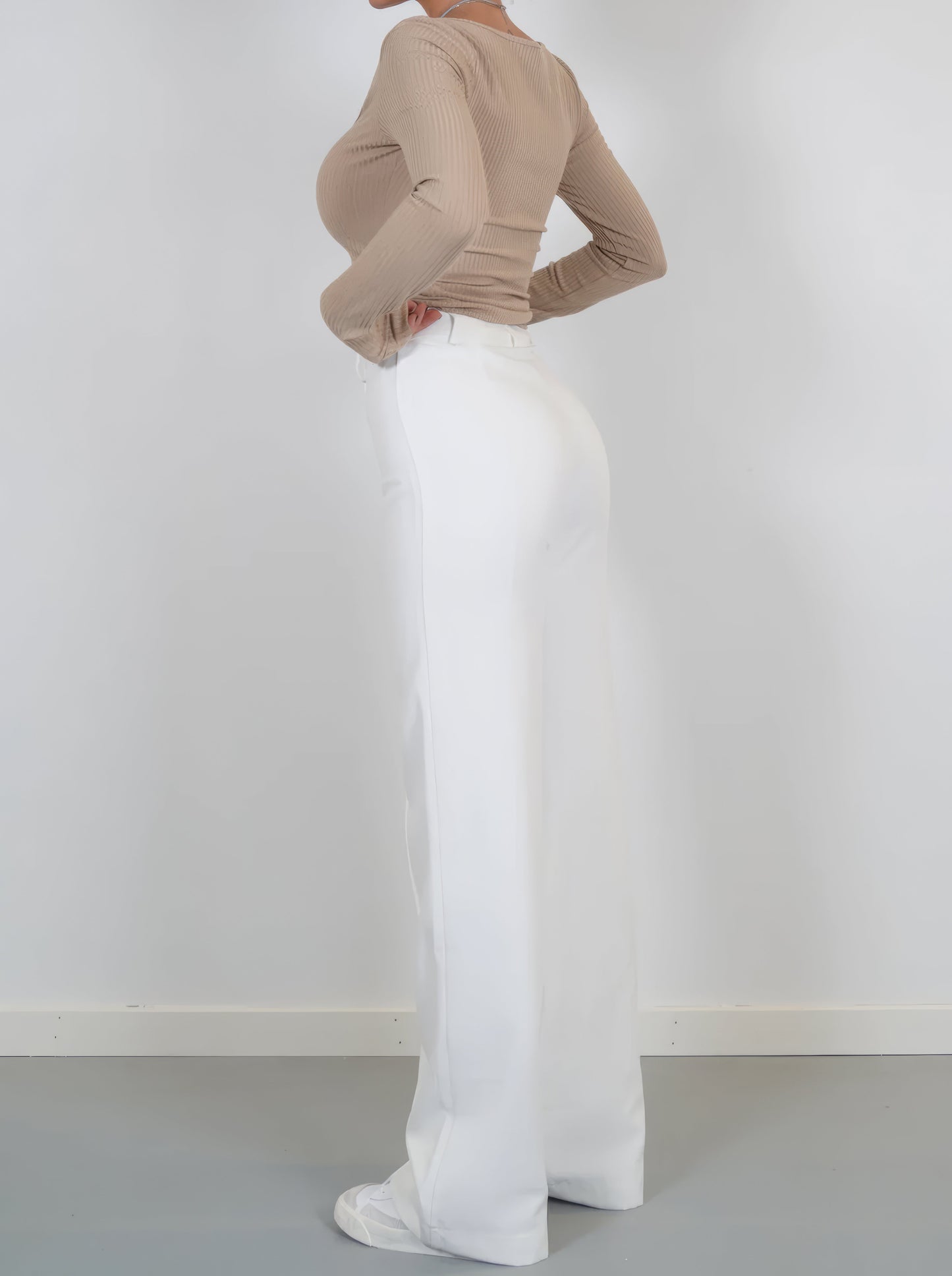 Damenhose Hohe Taille Gerade Beine