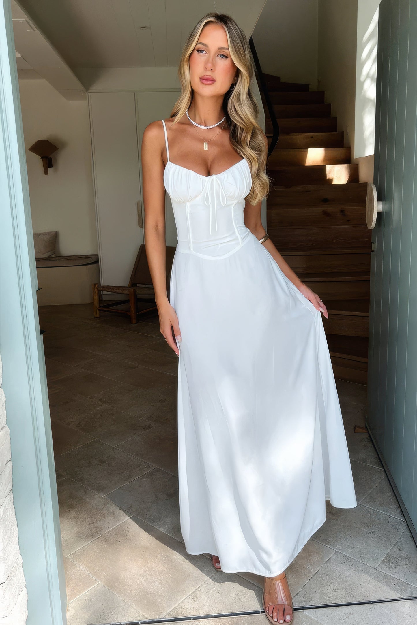 Damen Maxikleid Elegantes Langkleid Sommer