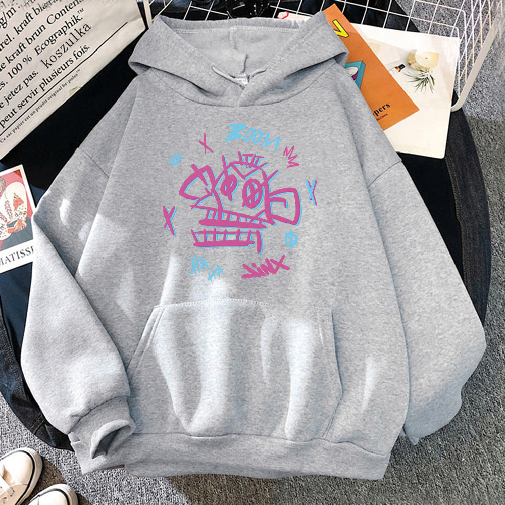 Norvielle Herren Hoodie Harajuku Stil Jinx Ekko
