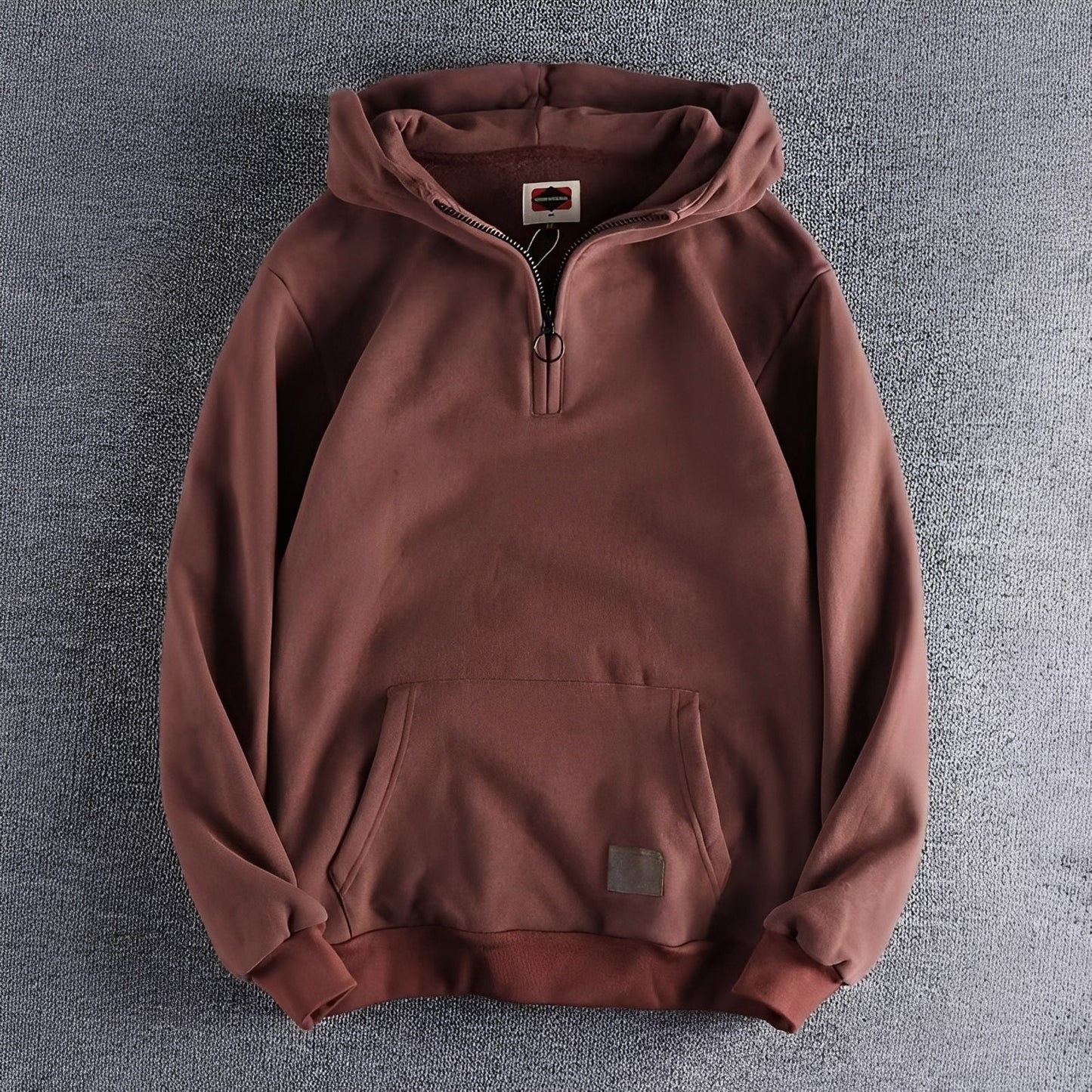 Herren Retro-Hoodie Dickes Mesh mit Reißverschluss Schwarz - Norvielle