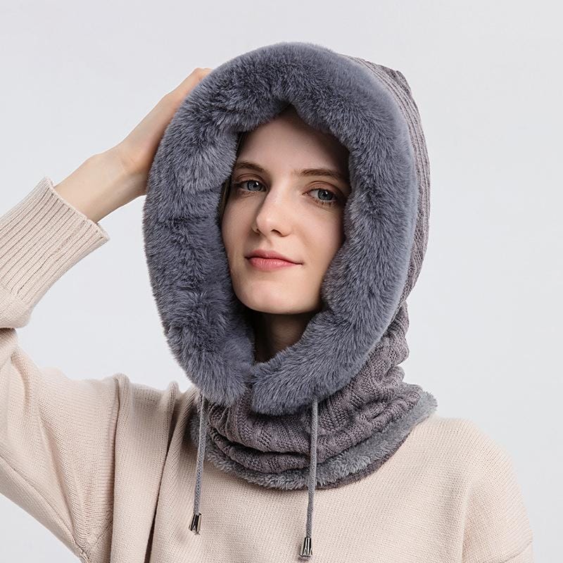 Kapuzenmütze Set Damen Warm Stilvoll