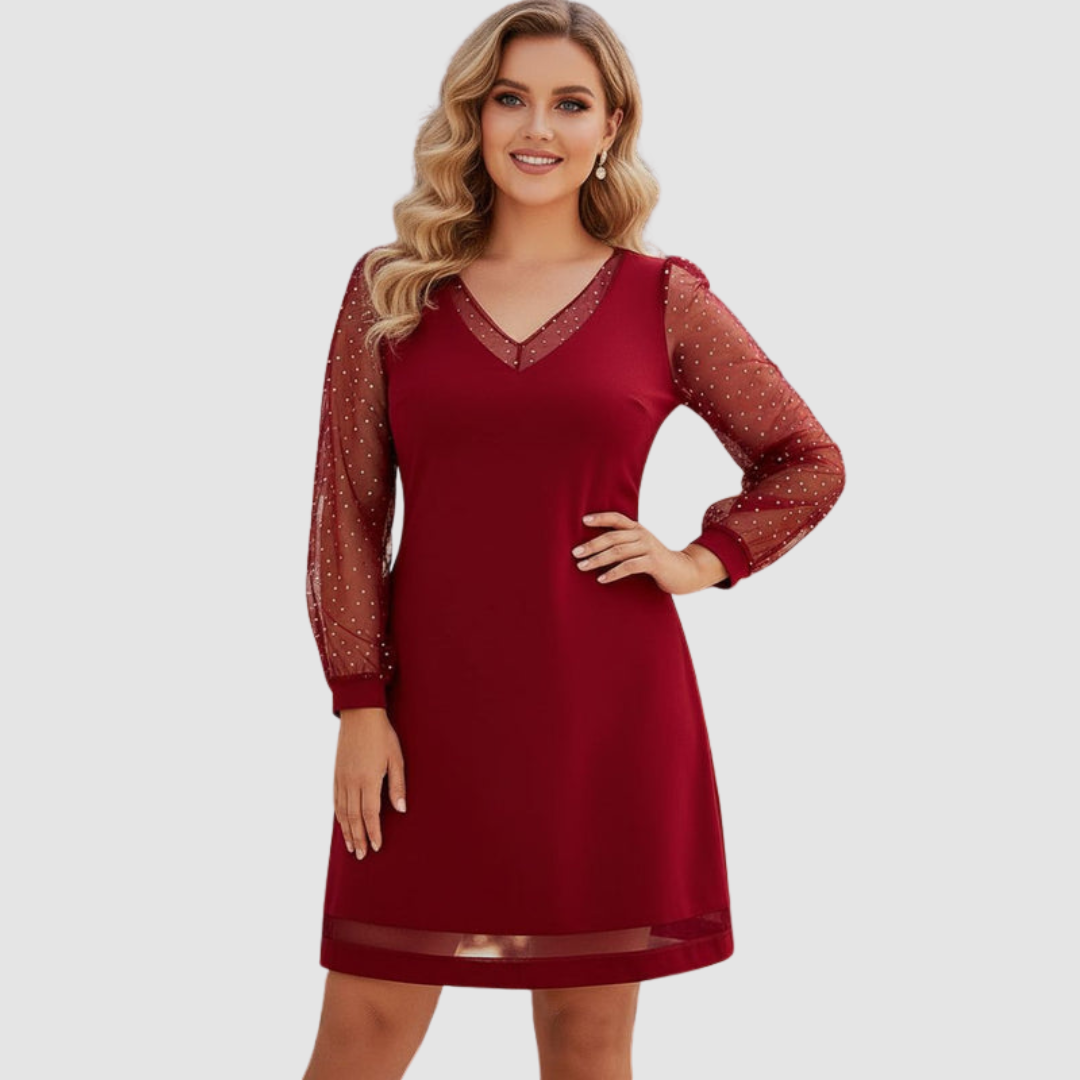 Damen Abendkleid Puffärmel Elegantes