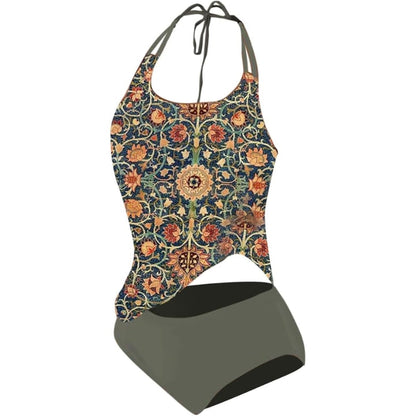 Damen Tankini Set Zweiteilig Gemustert Schnelltrocknend