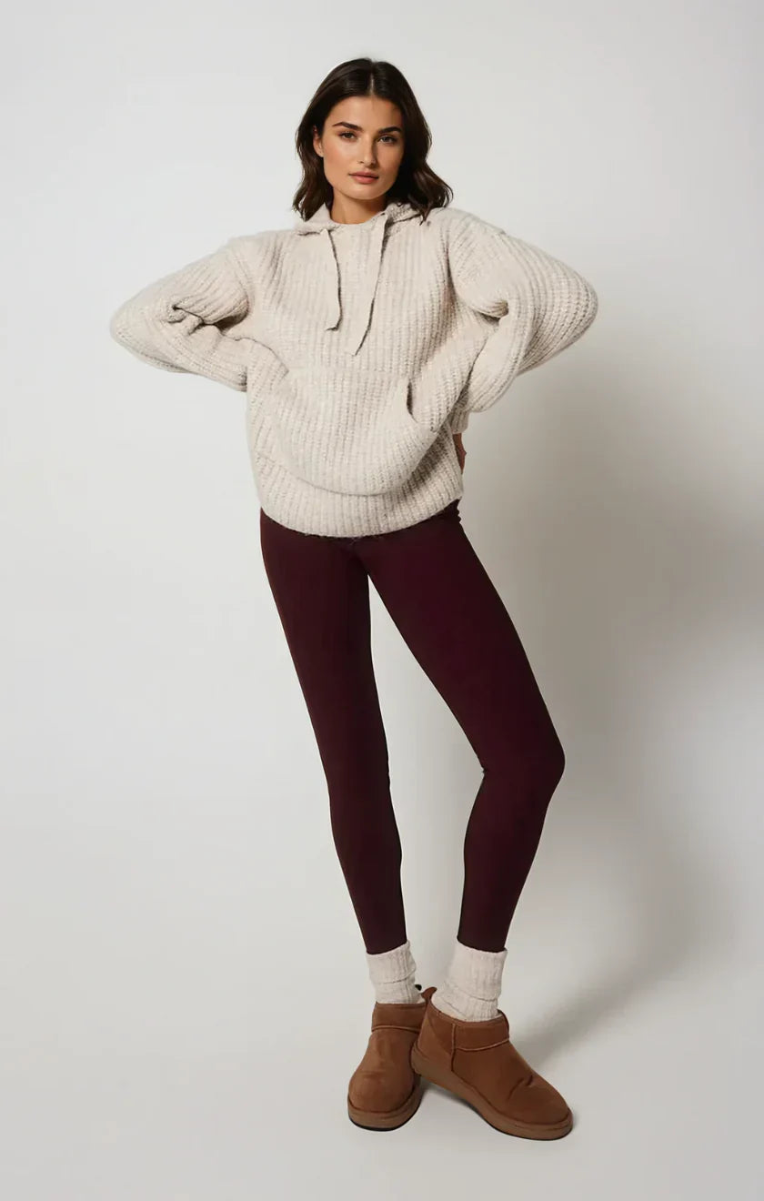 Damen Thermo Winterleggings Hohe Taille