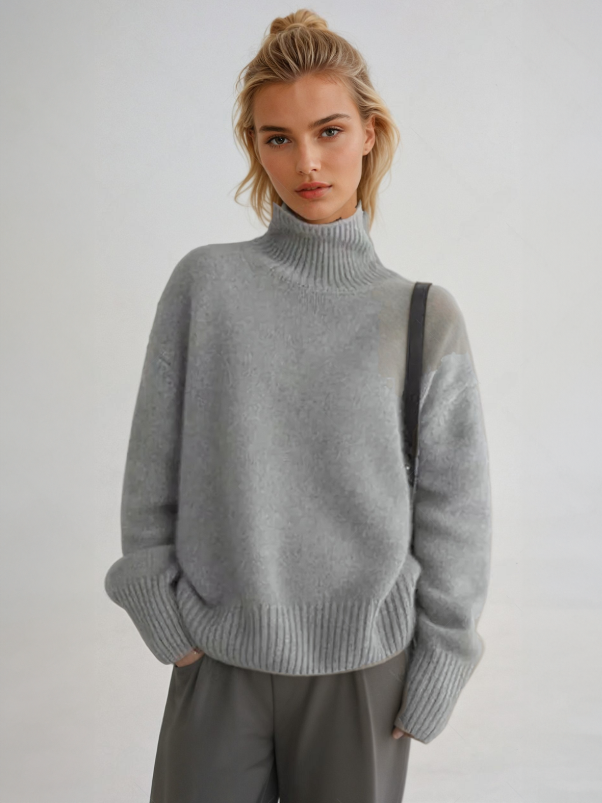 Damen Rollkragenpullover Normale Passform