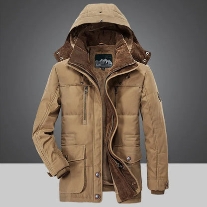 Herren Winterjacke Lang Mit Kapuze
