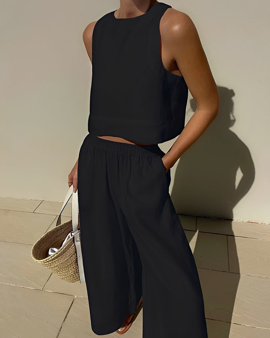 Damen Zweiteiliges Set Bequem Locker Geschnitten