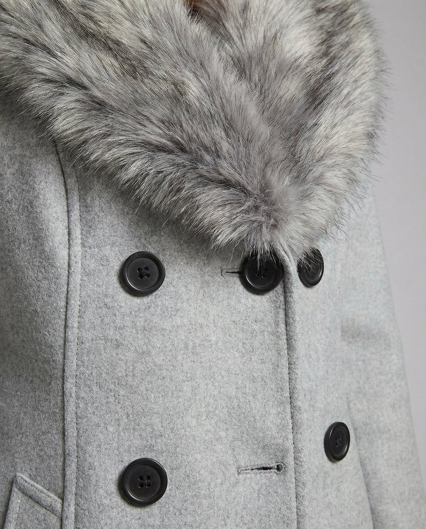 Damen Pelzmantel Elegantes Design
