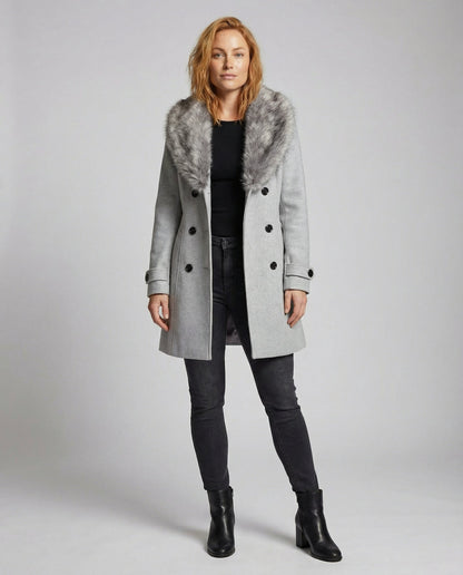 Damen Pelzmantel Elegantes Design