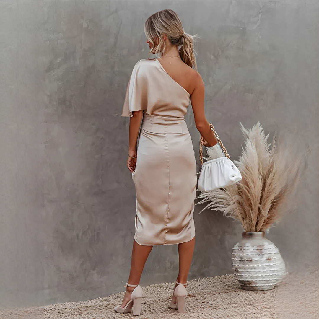 Glaiza Damen Asymmetrisches Kleid