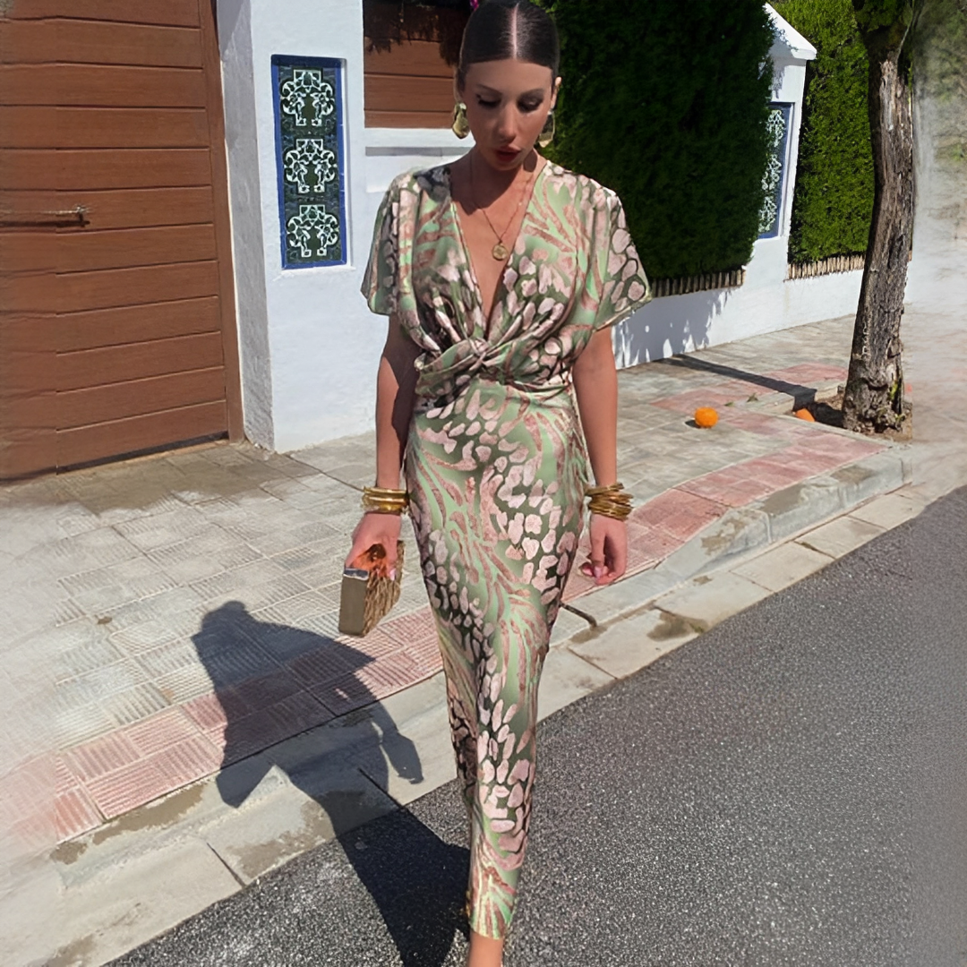 Damen Sommerkleid Elegantes Viskose Weiß