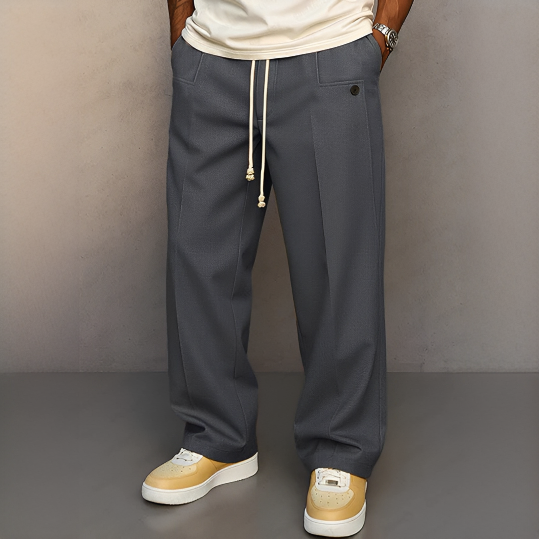 Herrenhose Leicht Kordelzug Beige