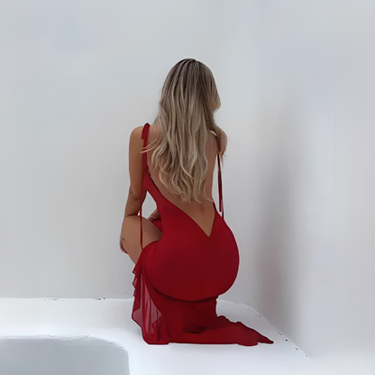 Damenkleid Elegant Lang Ärmel