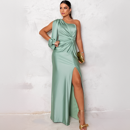 Damenkleid Elegant Lang Ärmel