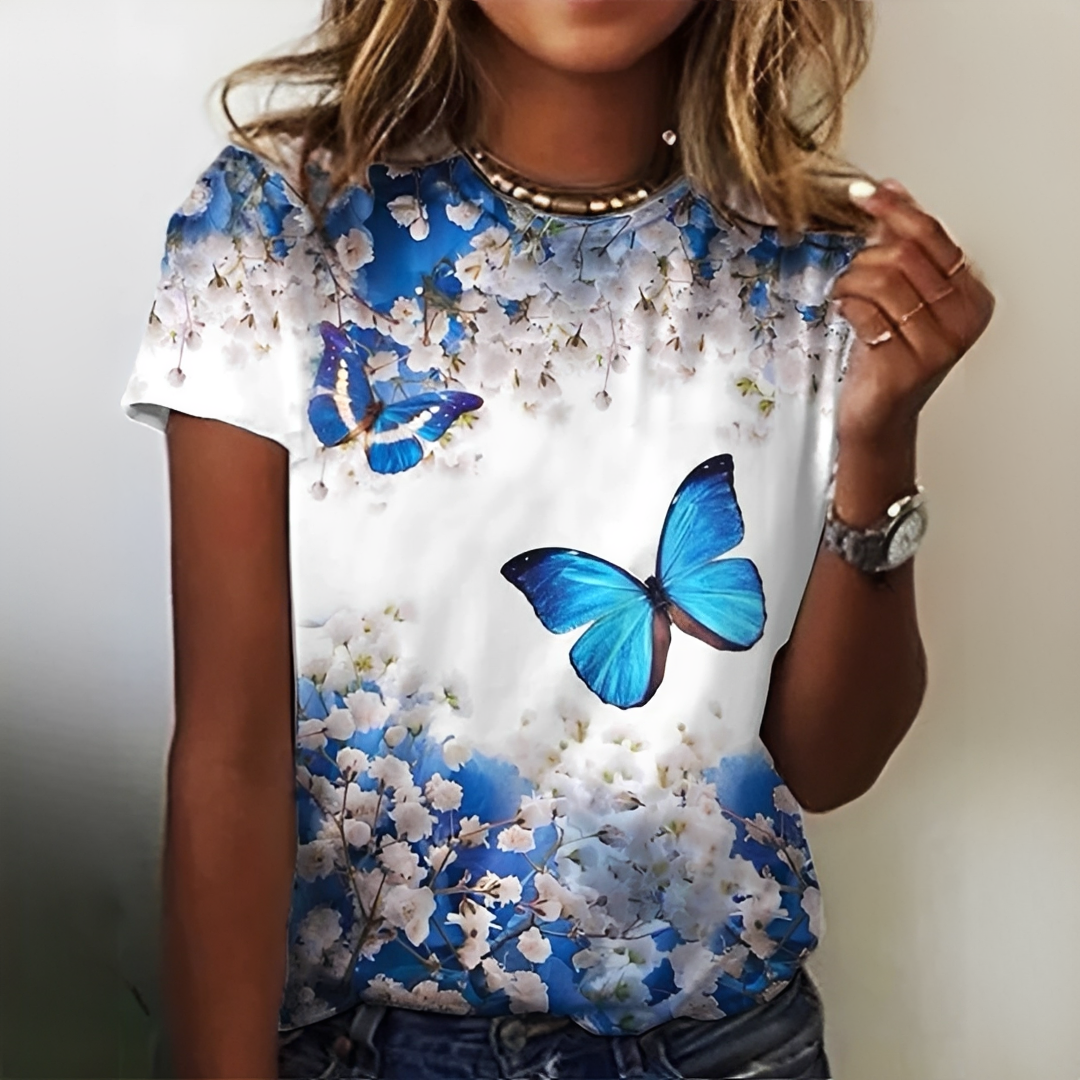 Parla Damen T-Shirt Sommerbaumwolle Weiß - Norvielle
